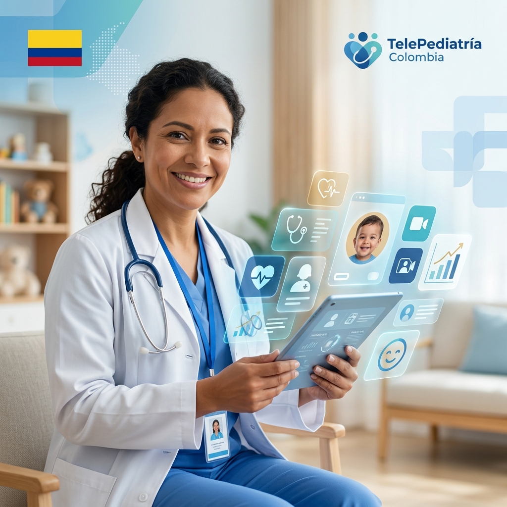 Profesional sonriendo y lista para atender por videollamada